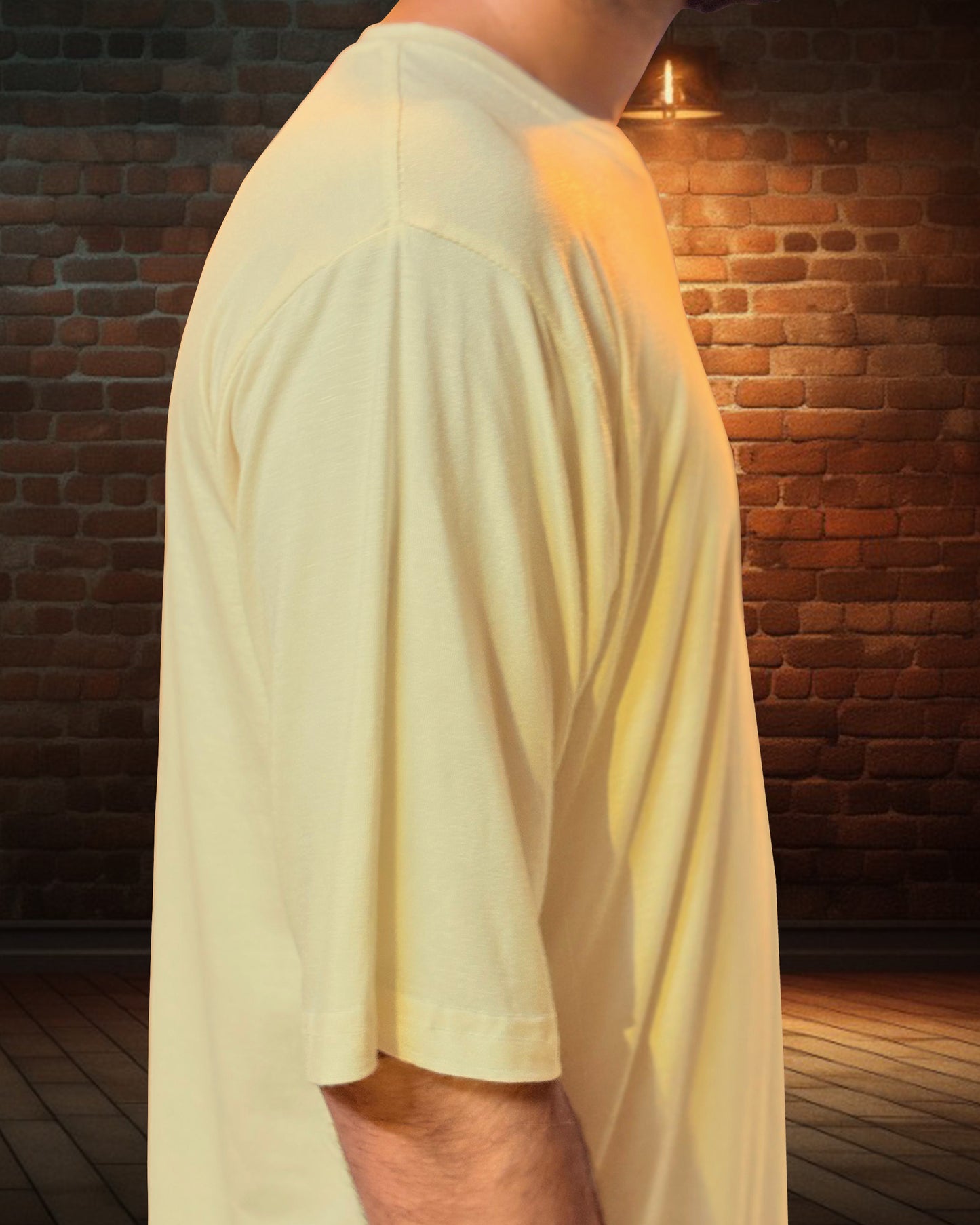 Oversize Bamboo Tee - Pastel Yellow