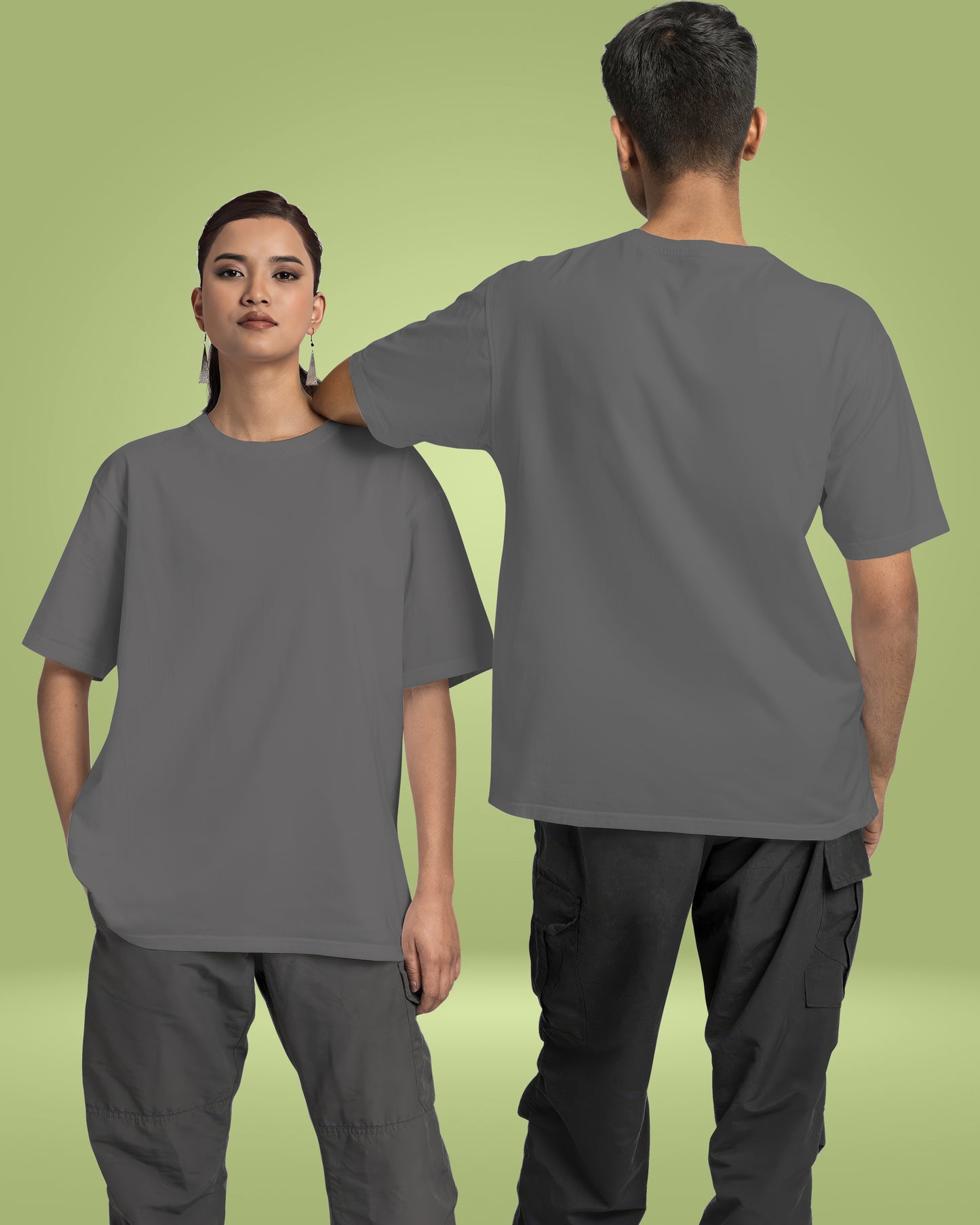 Oversize Bamboo Tee- Slate Grey