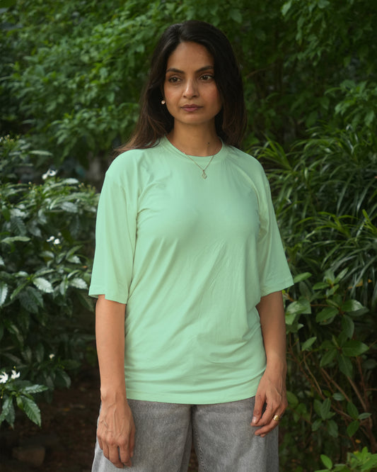 Oversize Bamboo Tee - Pale Lime Green