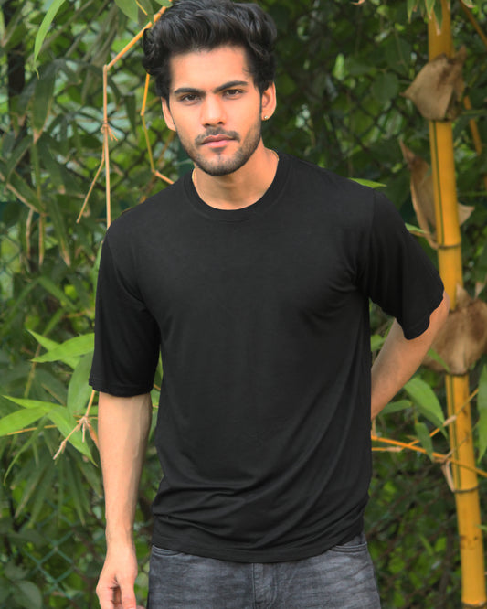Oversize Bamboo Tee - Black