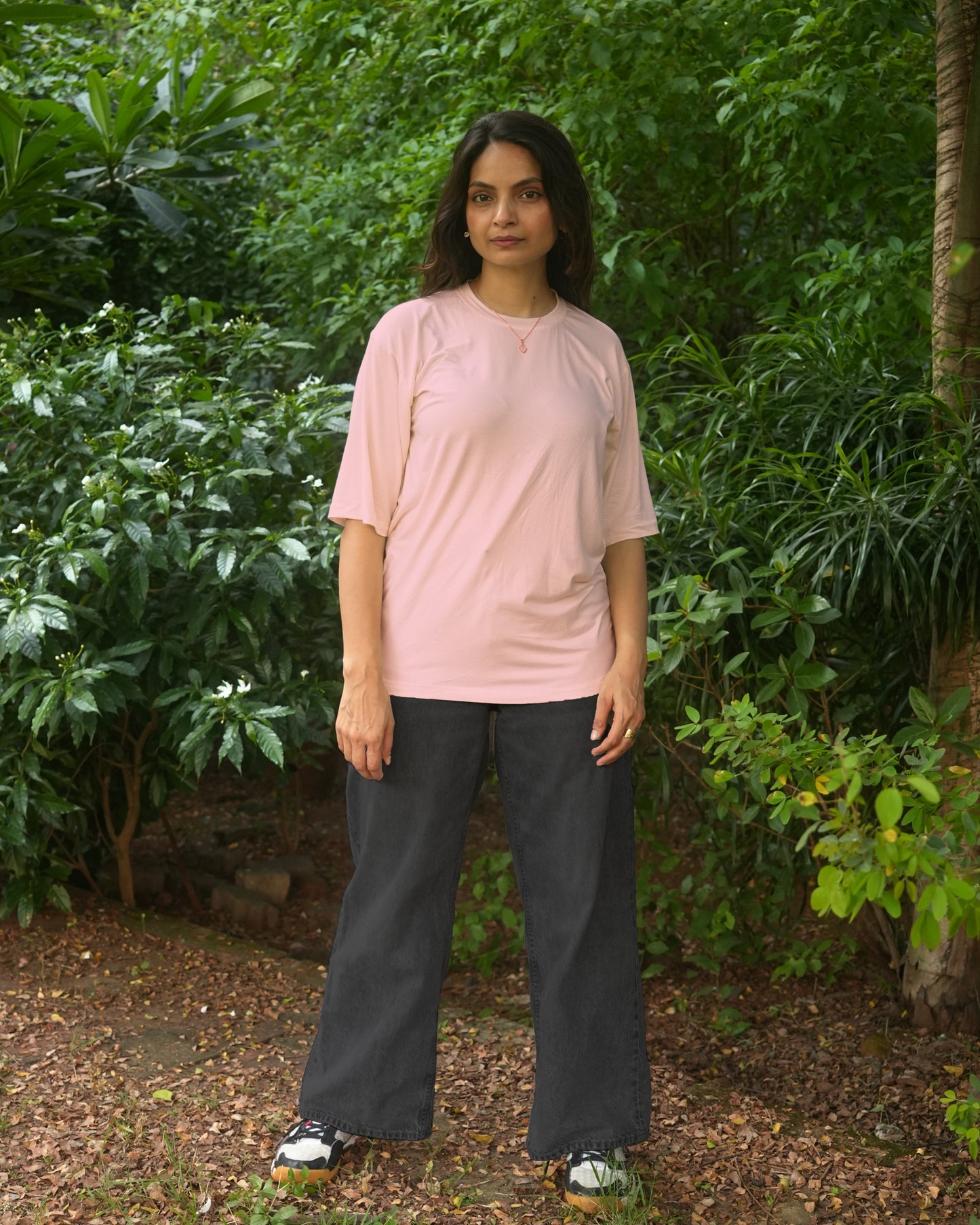 Oversize Bamboo Tee - Pale Pink