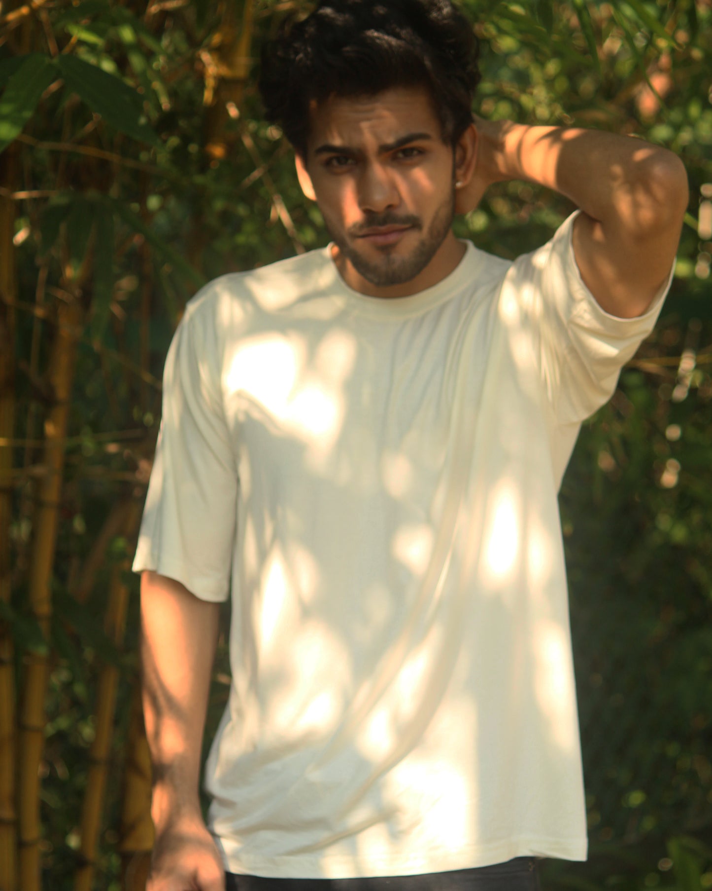 Oversize Bamboo Tee- Off- White