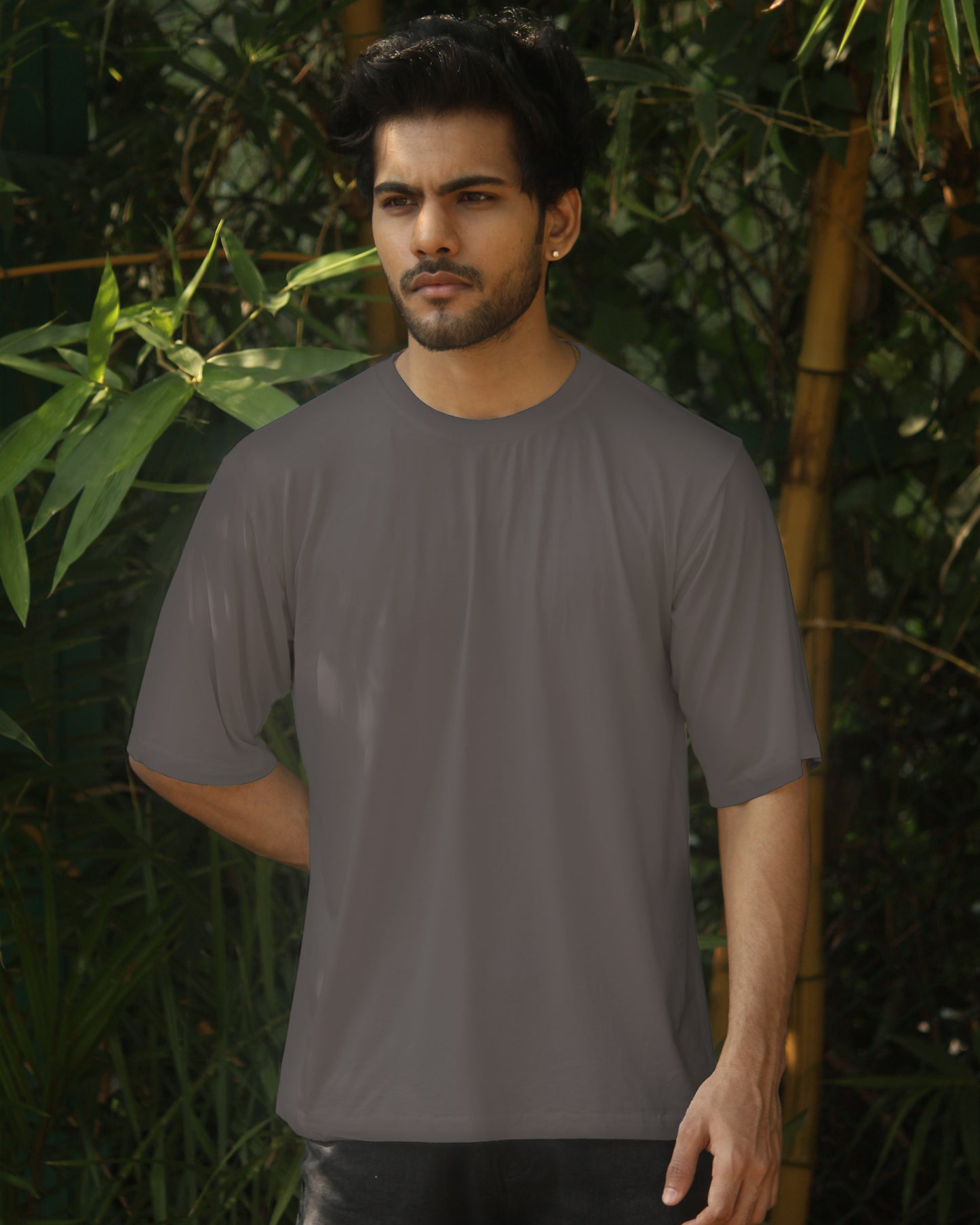 Oversize Bamboo Tee - Woodie Brown