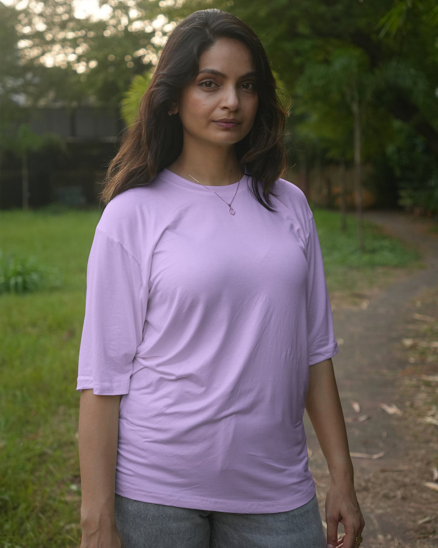 Oversize Bamboo Tee - Lavender