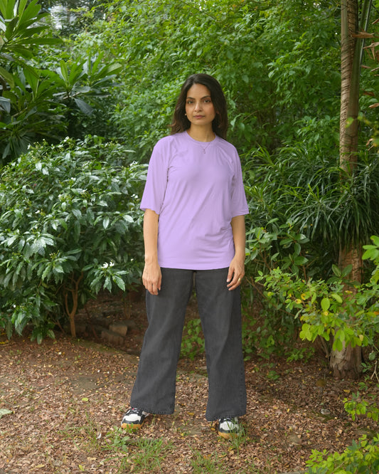 Oversize Bamboo Tee - Lavender