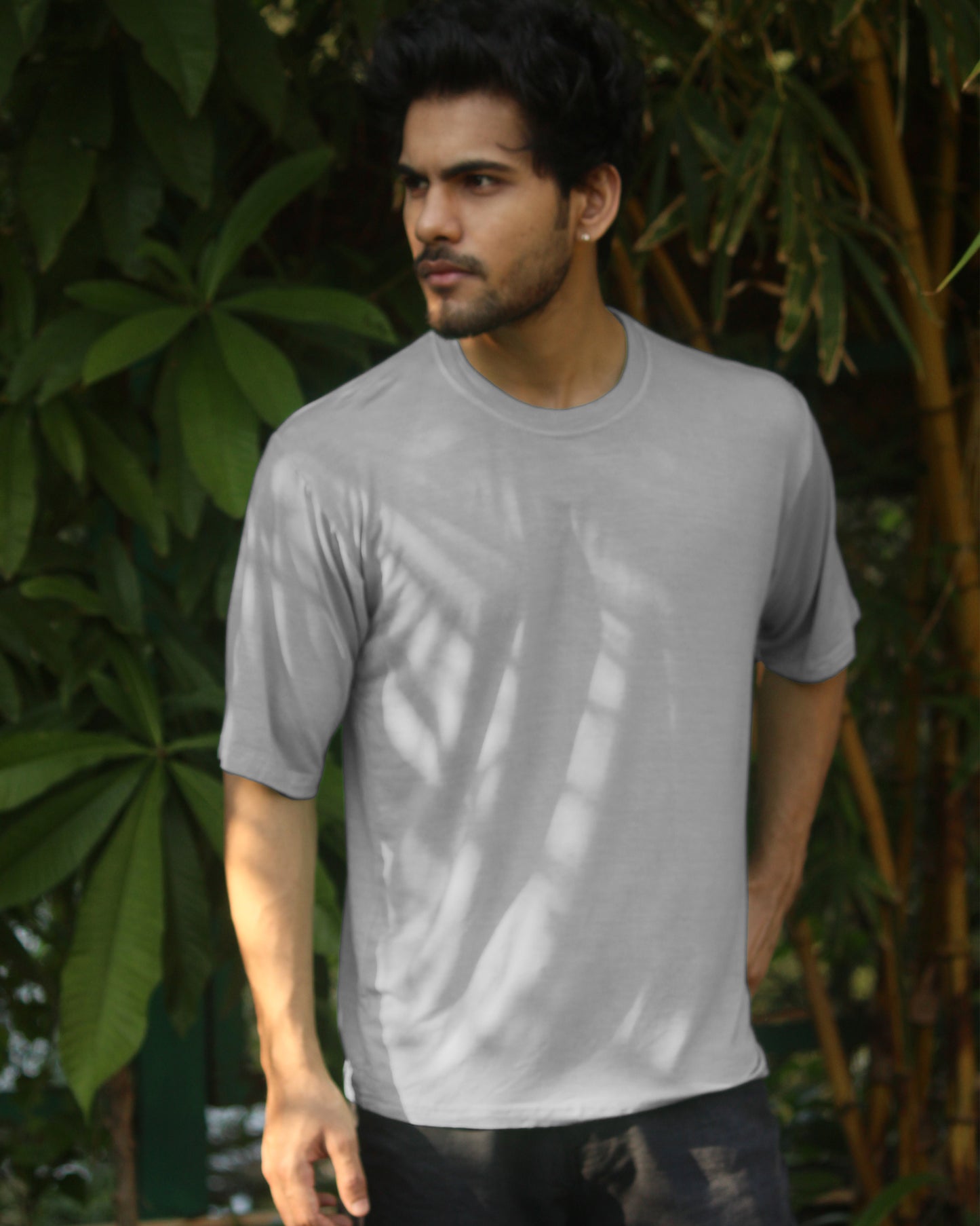 Oversize Bamboo Tee - Smoke Grey