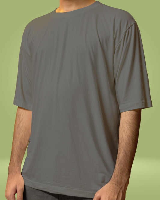 Oversize Bamboo Tee- Slate Grey