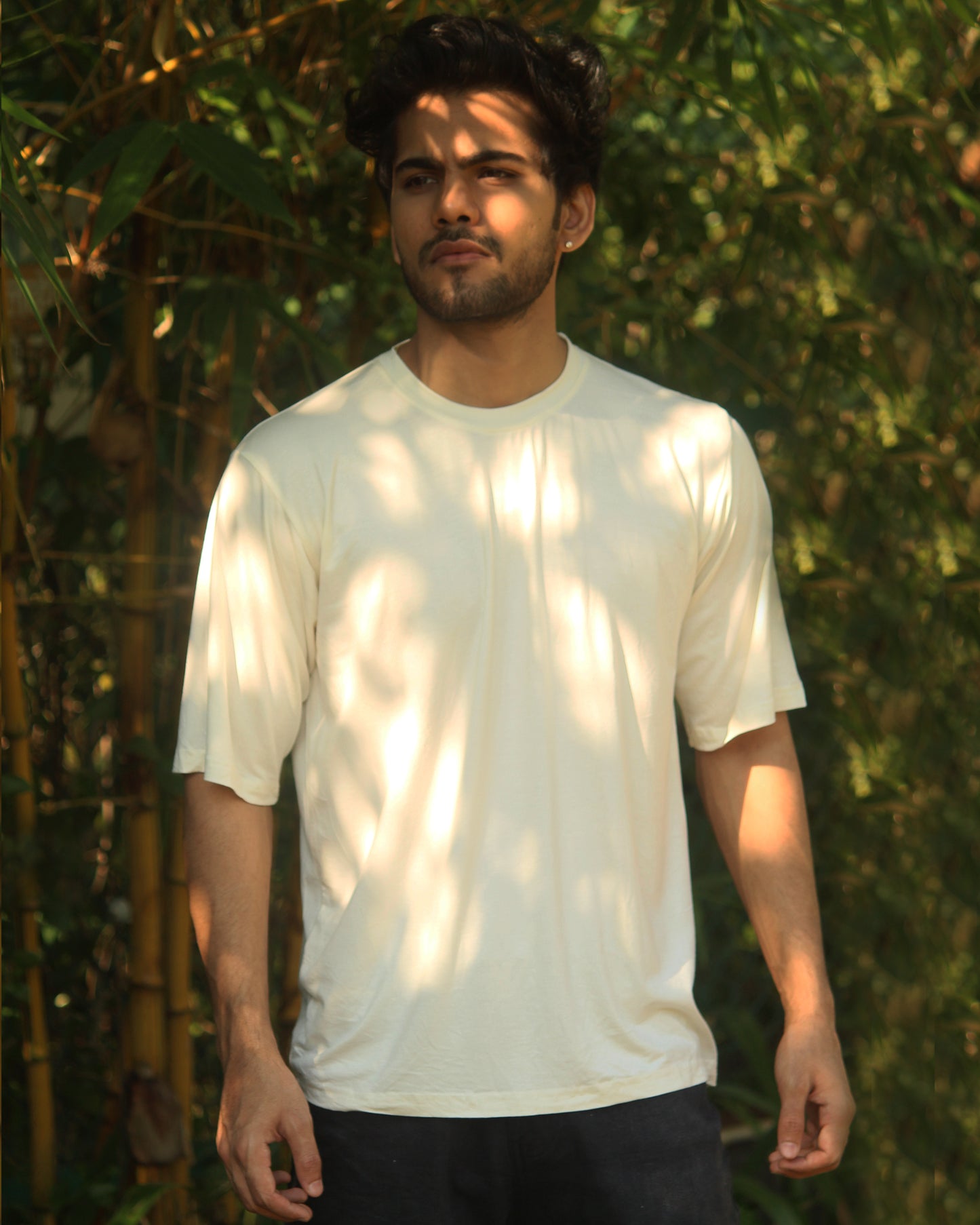 Oversize Bamboo Tee- Off- White