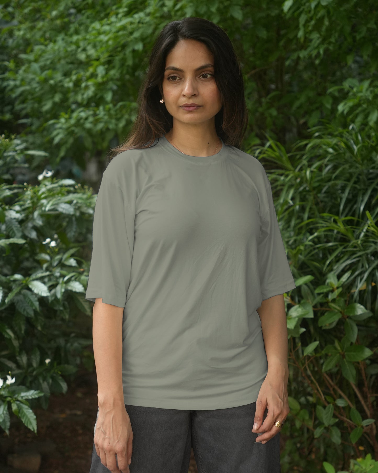 Oversize Bamboo Tee -Warm Eucalyptus