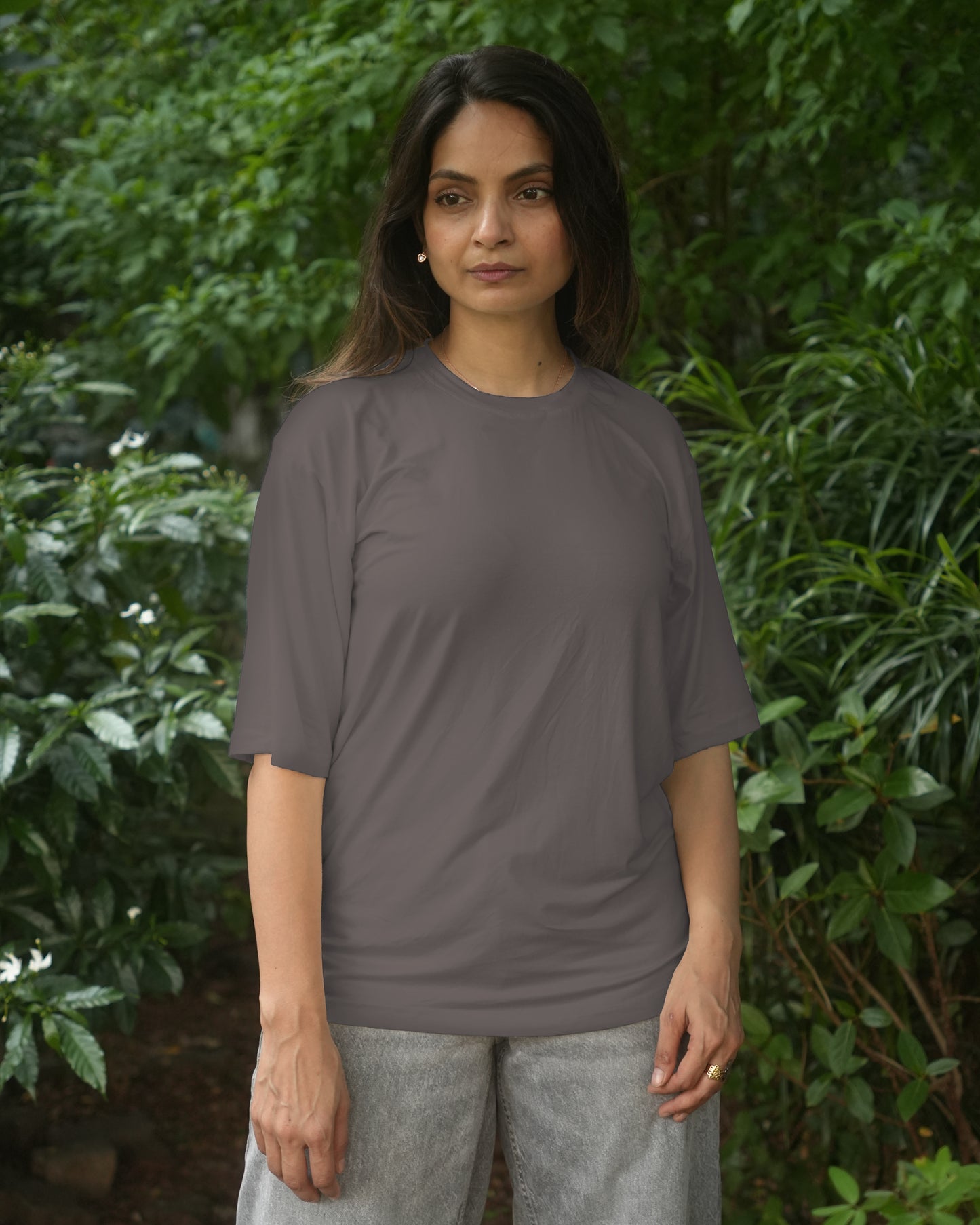 Oversize Bamboo Tee - Woodie Brown