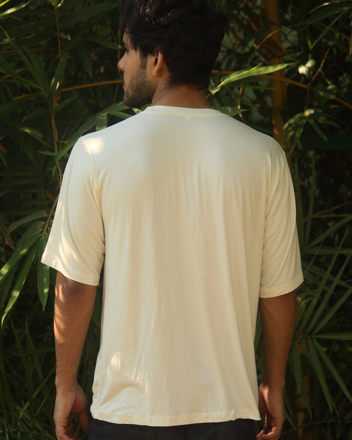 Oversize Bamboo Tee- Off- White