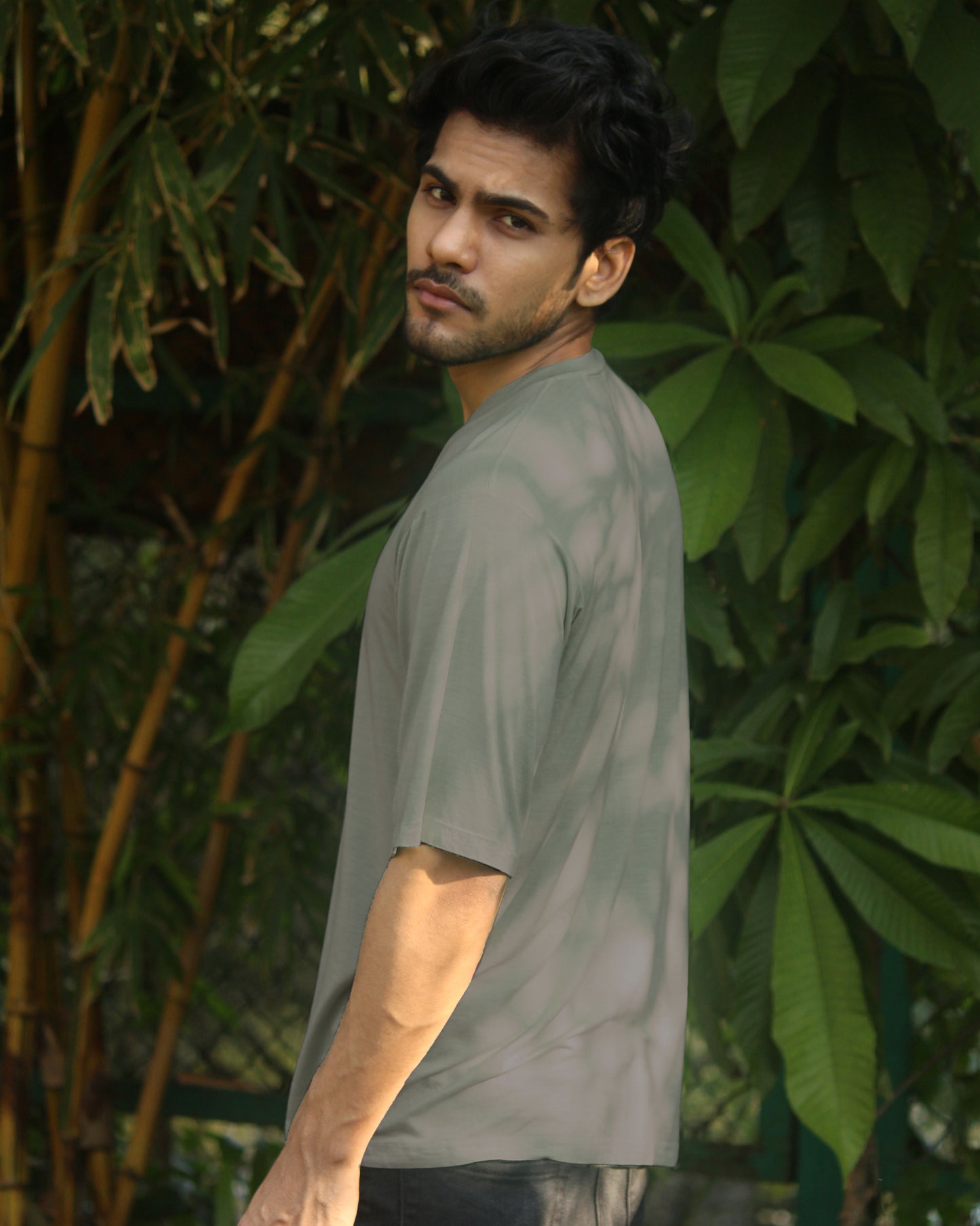 Oversize Bamboo Tee -Warm Eucalyptus