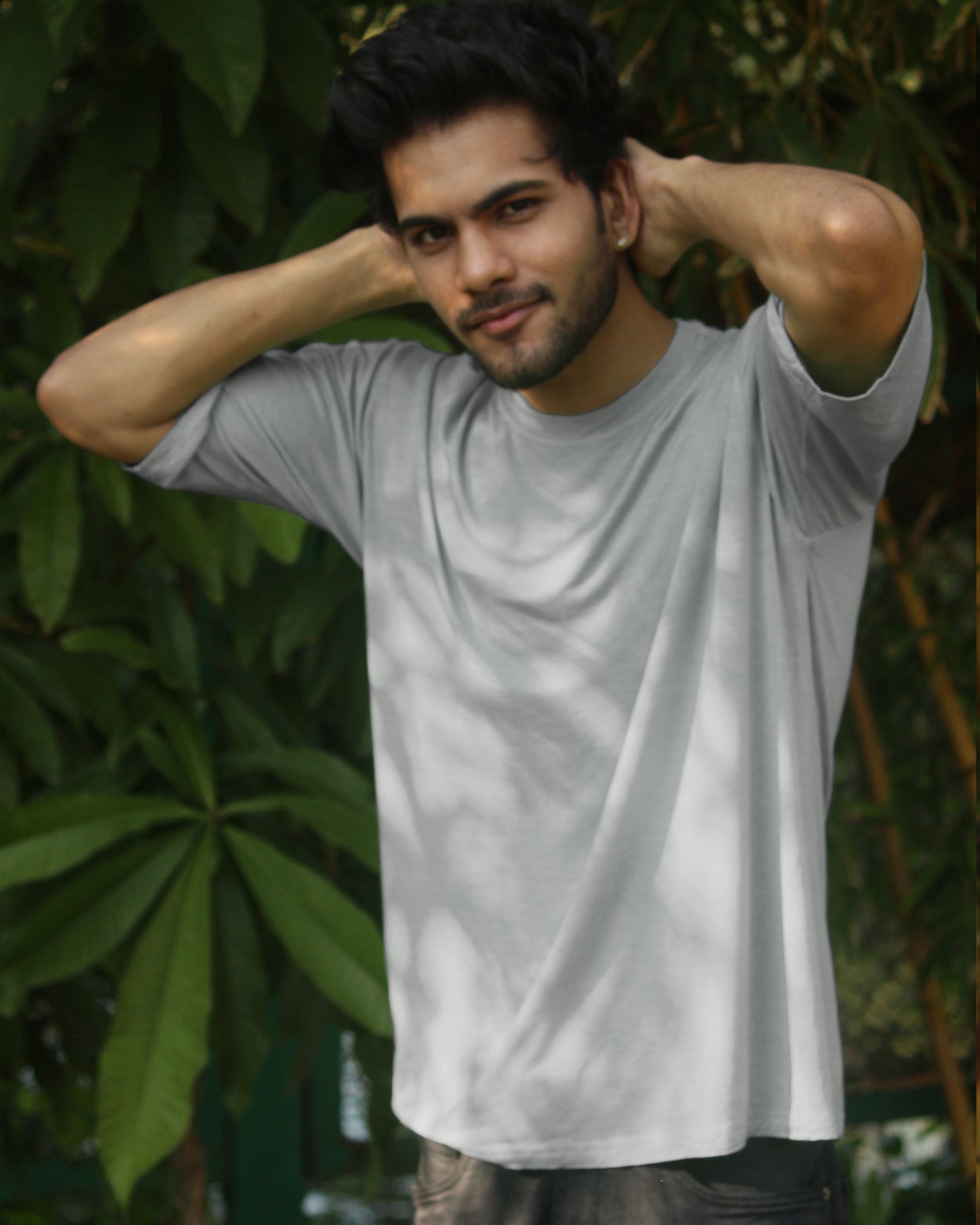 Oversize Bamboo Tee - Smoke Grey