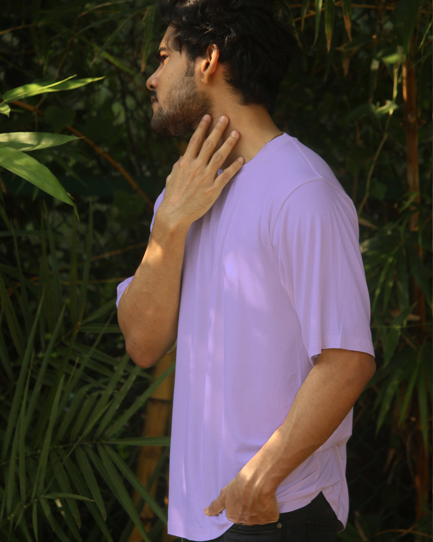 Oversize Bamboo Tee - Lavender