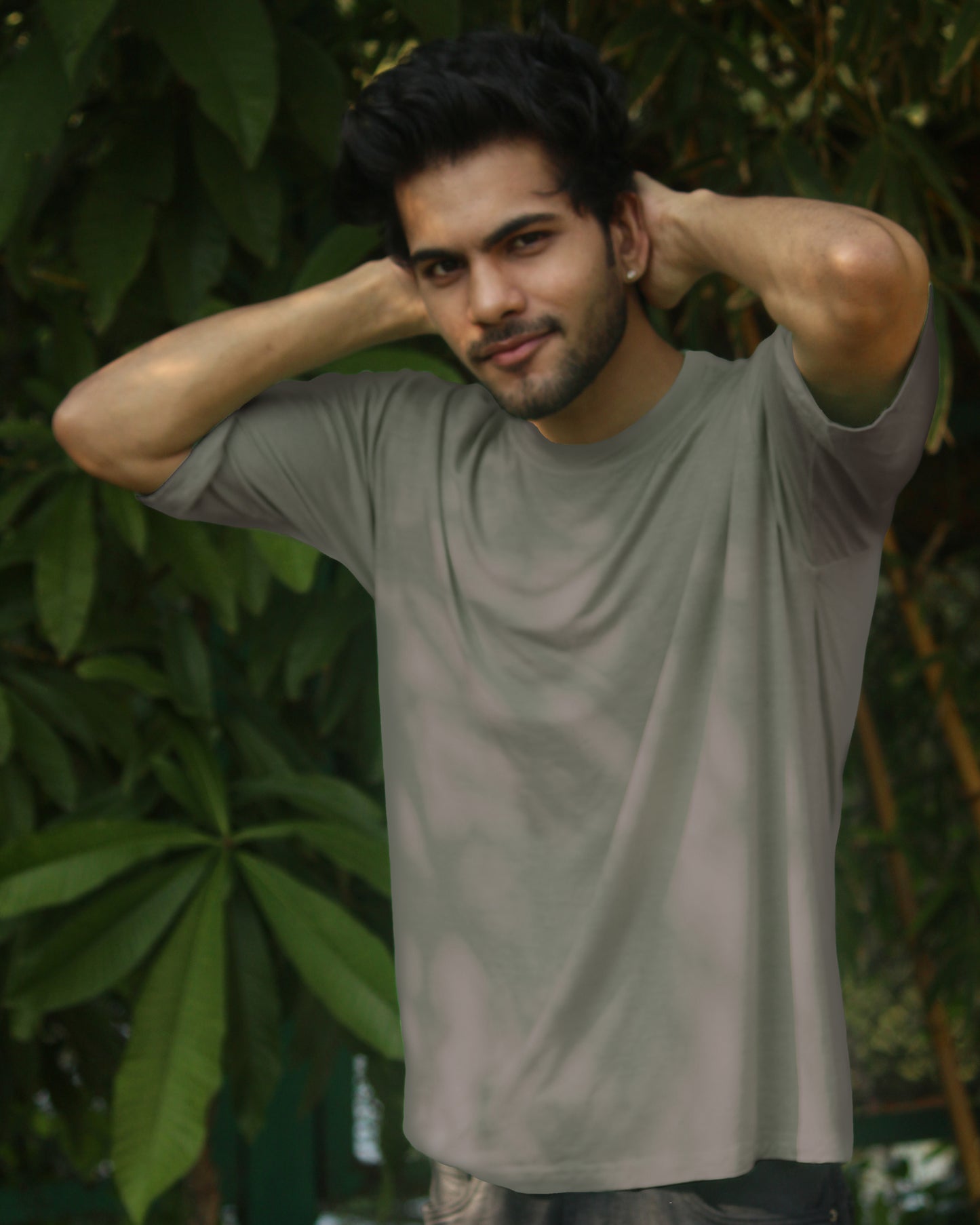 Oversize Bamboo Tee -Warm Eucalyptus