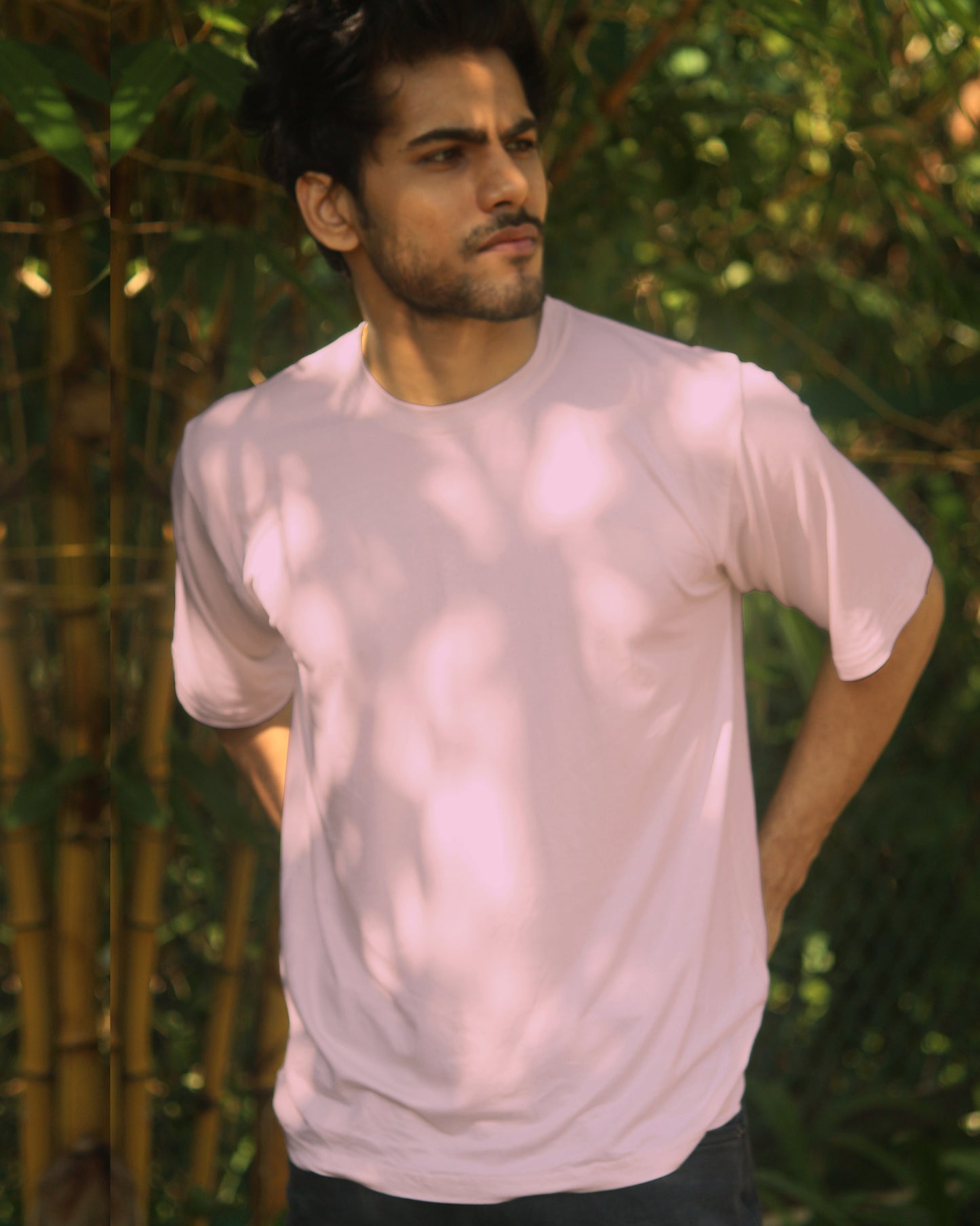 Oversize Bamboo Tee - Pale Pink