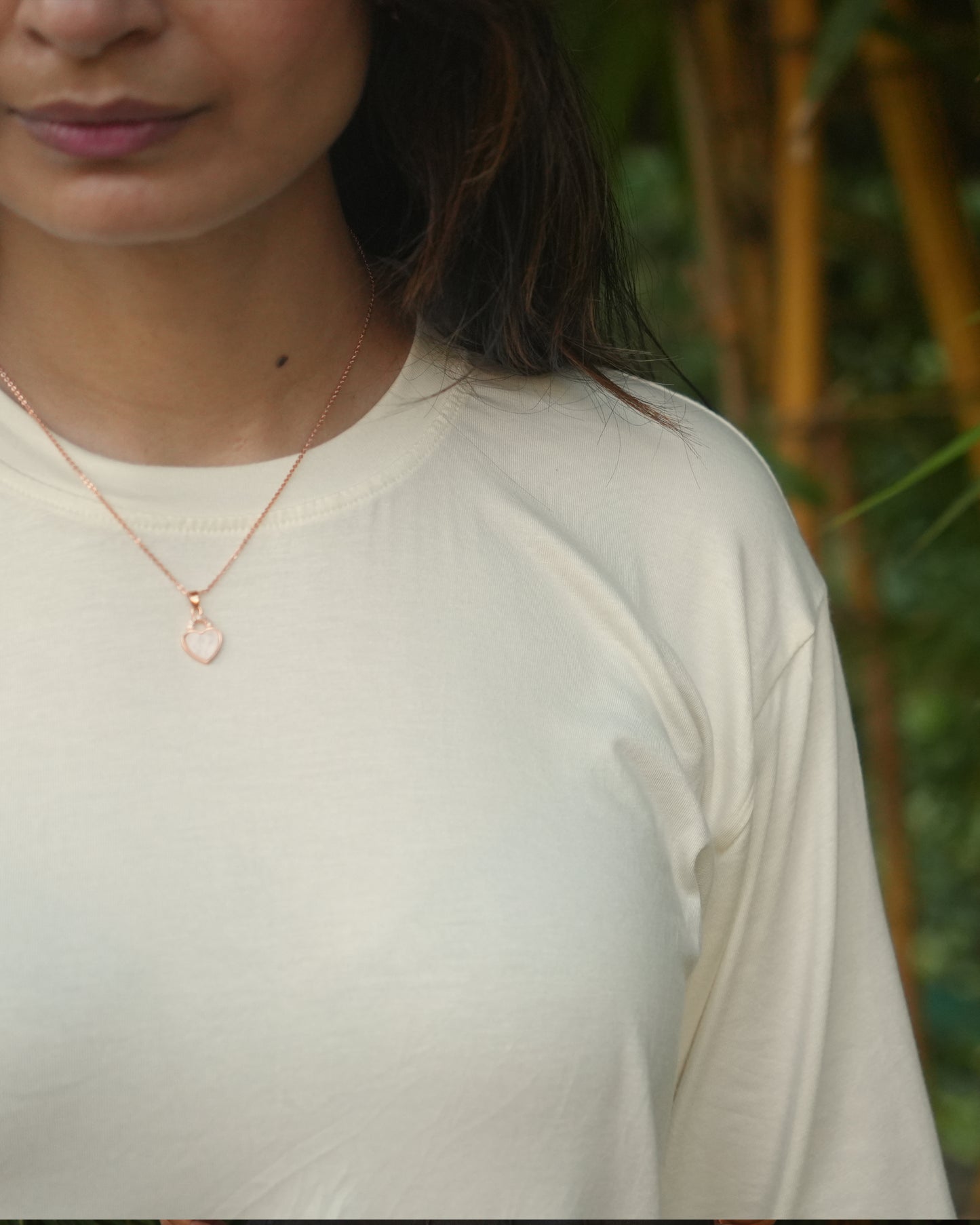 Oversize Bamboo Tee- Off- White