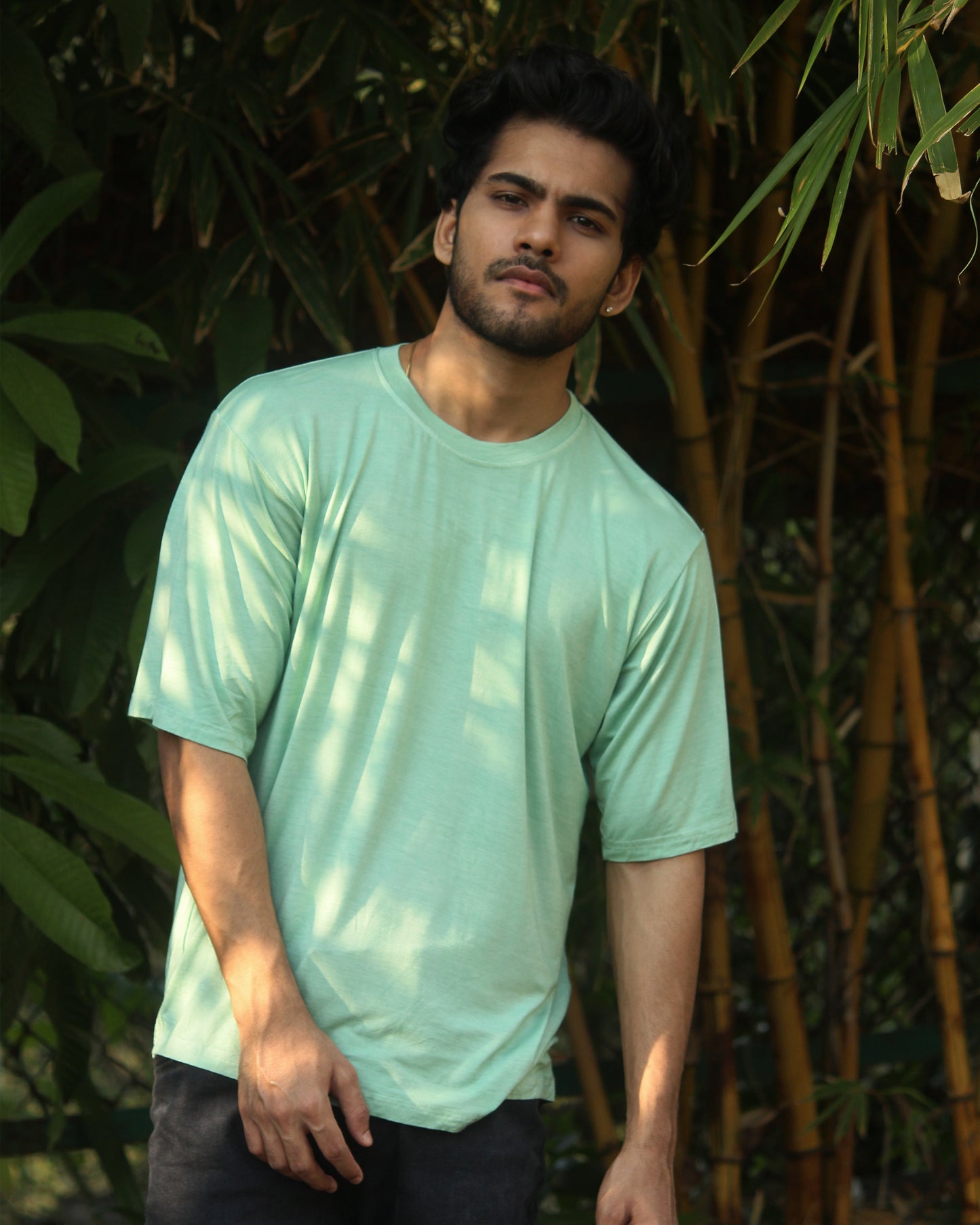Oversize Bamboo Tee - Pale Lime Green