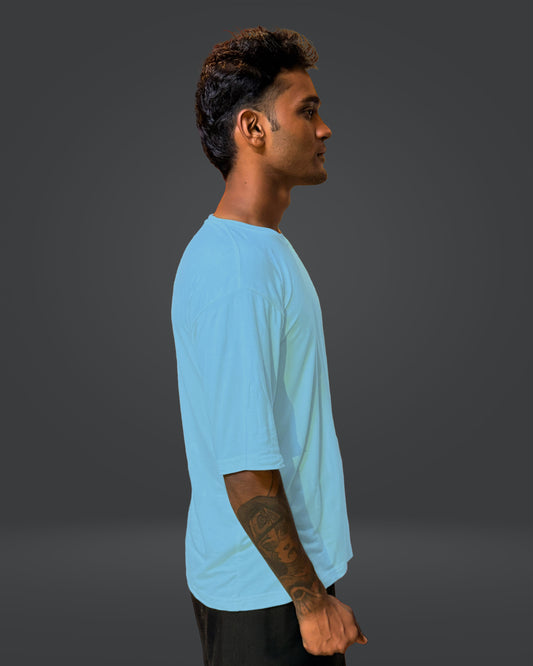 Oversize Bamboo Tee - Robin's Egg Blue