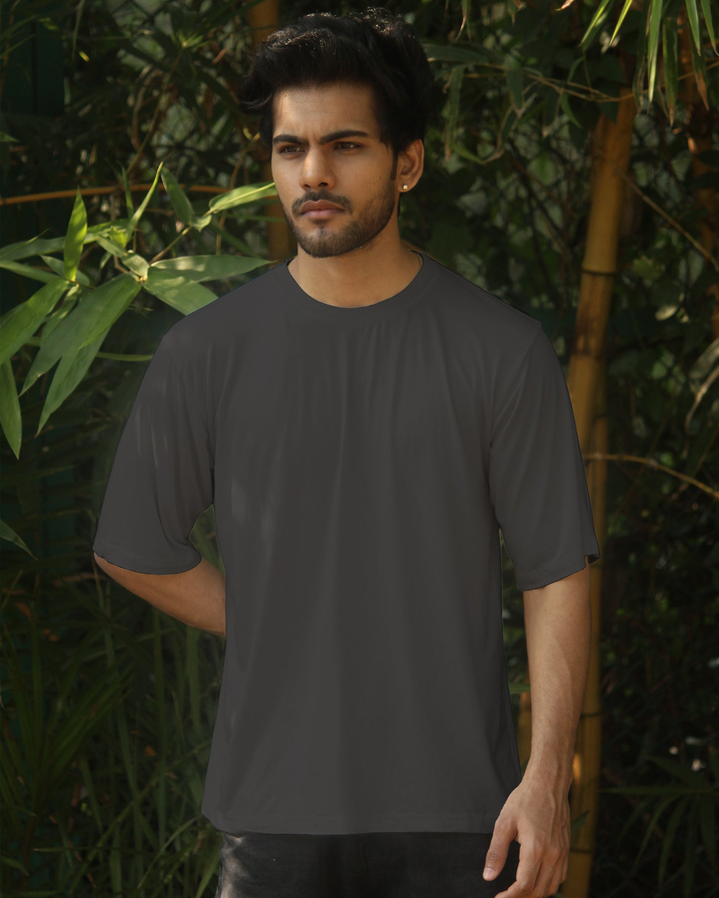 Oversize Bamboo Tee- Slate Grey