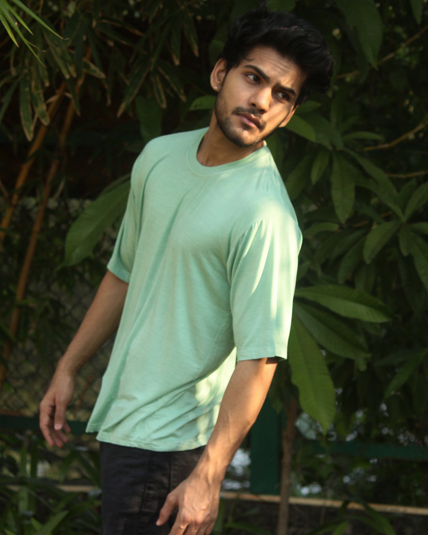 Oversize Bamboo Tee - Pale Lime Green