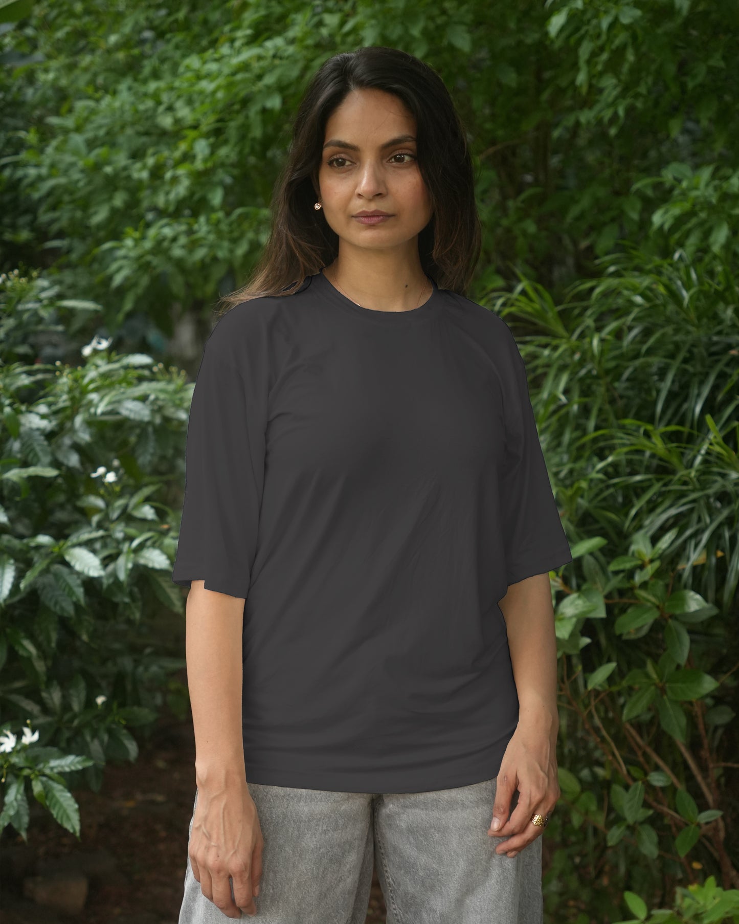 Oversize Bamboo Tee- Slate Grey