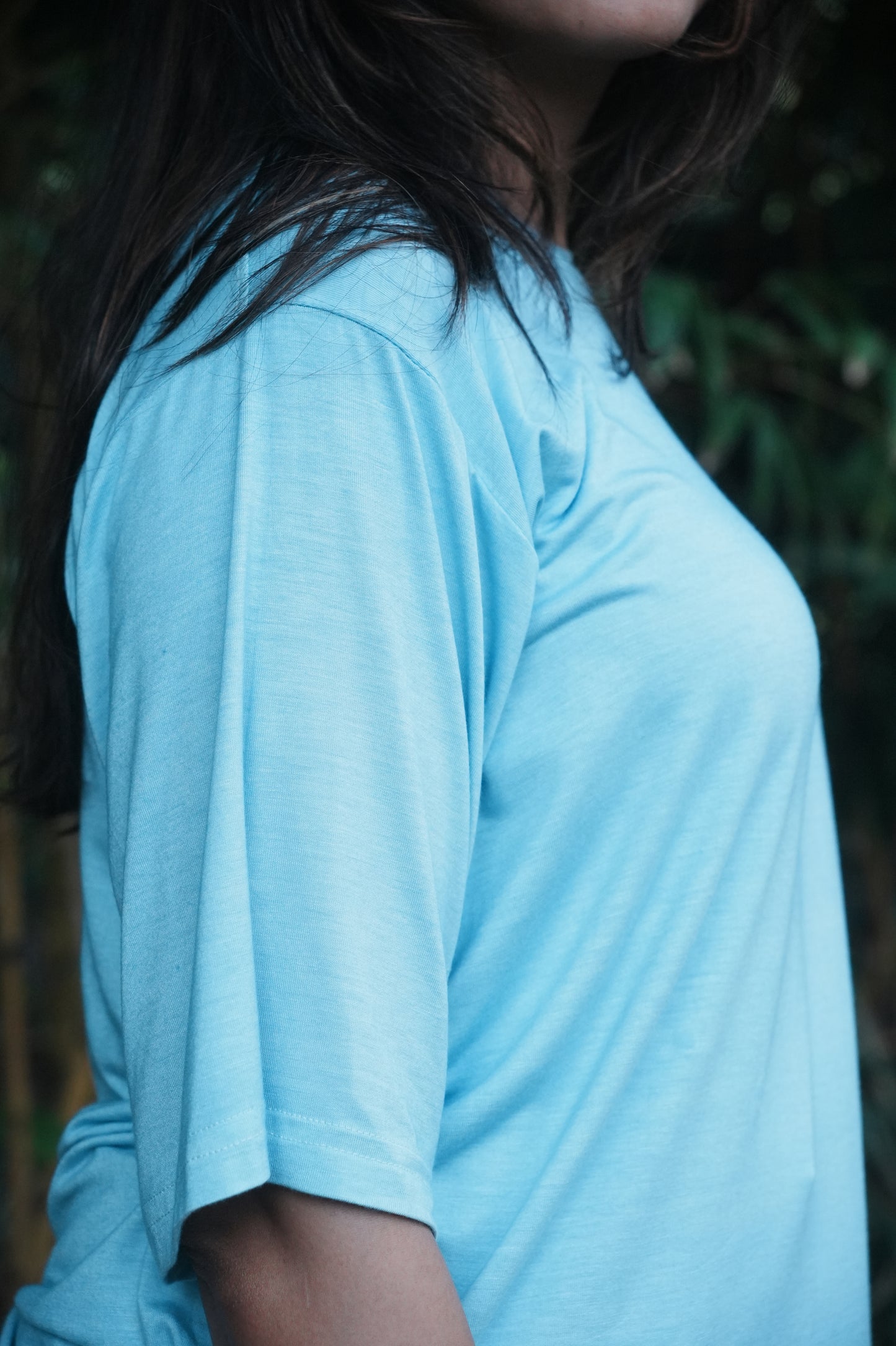 Oversize Bamboo Tee - Robin's Egg Blue