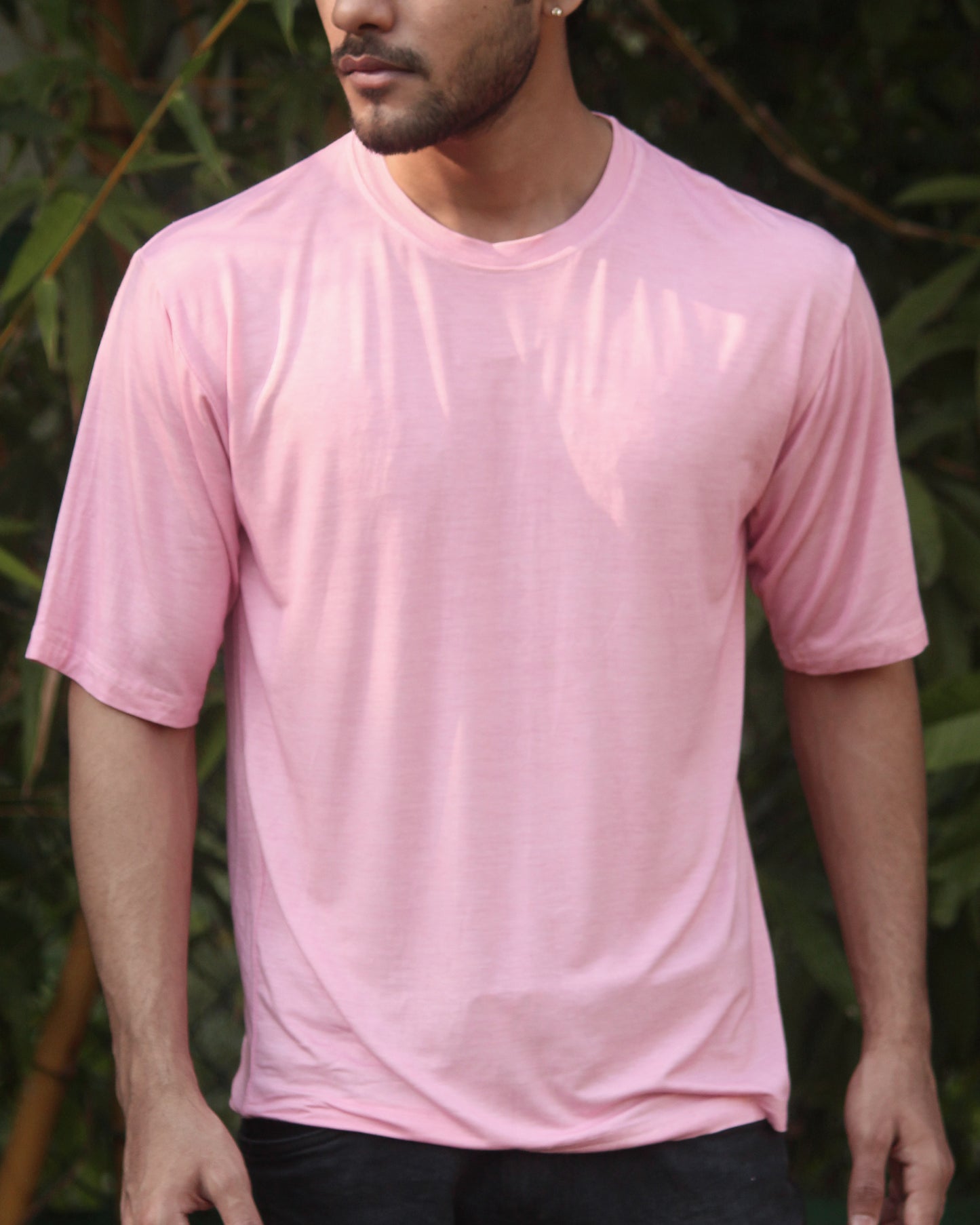 Oversize Bamboo Tee - Salmon Pink