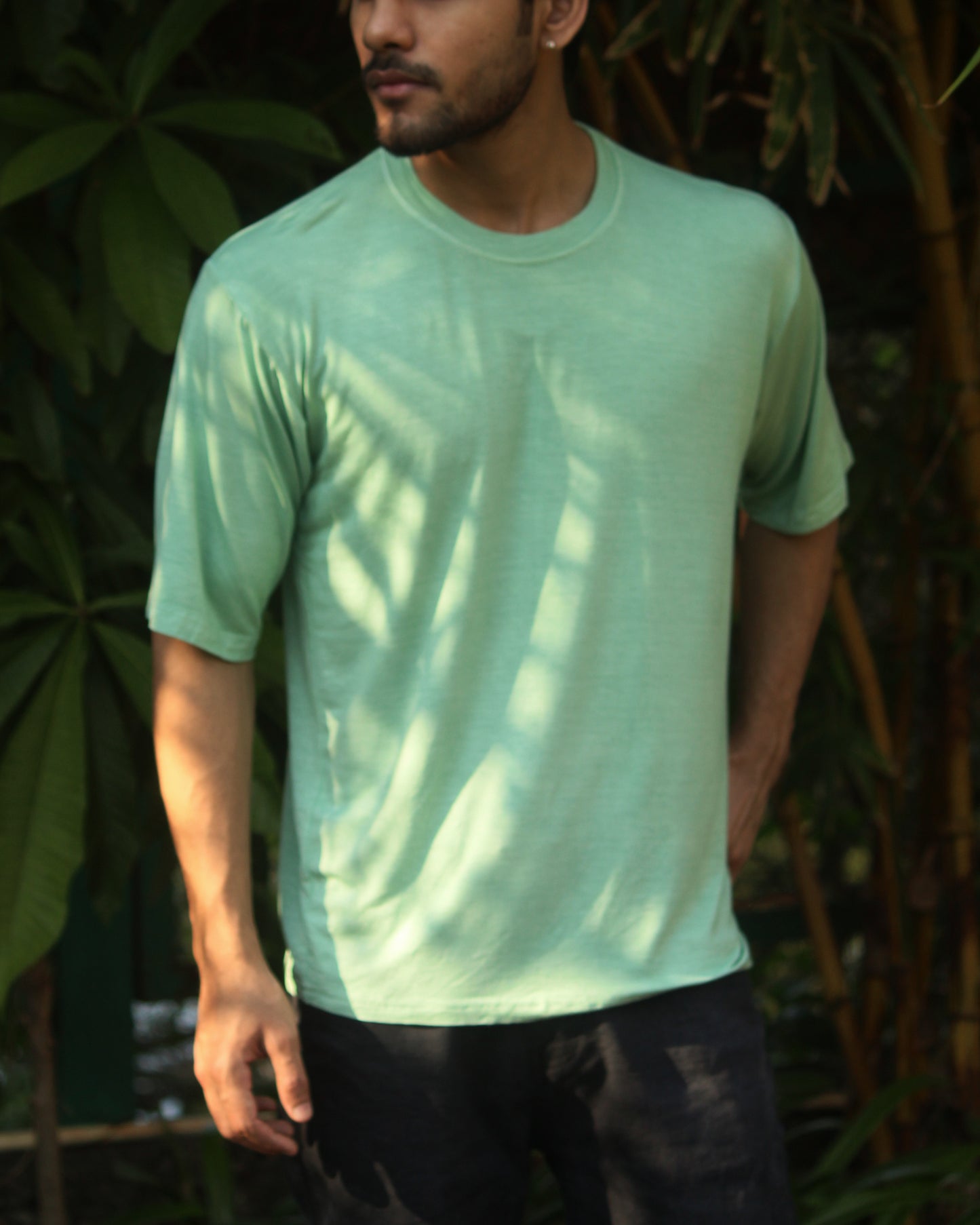 Oversize Bamboo Tee - Pale Lime Green