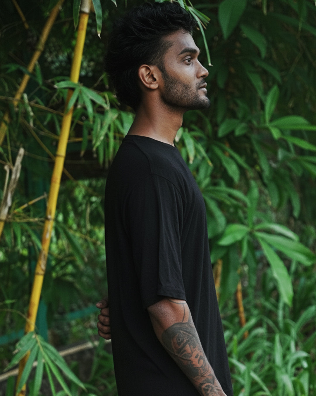 Oversize Bamboo Tee - Black