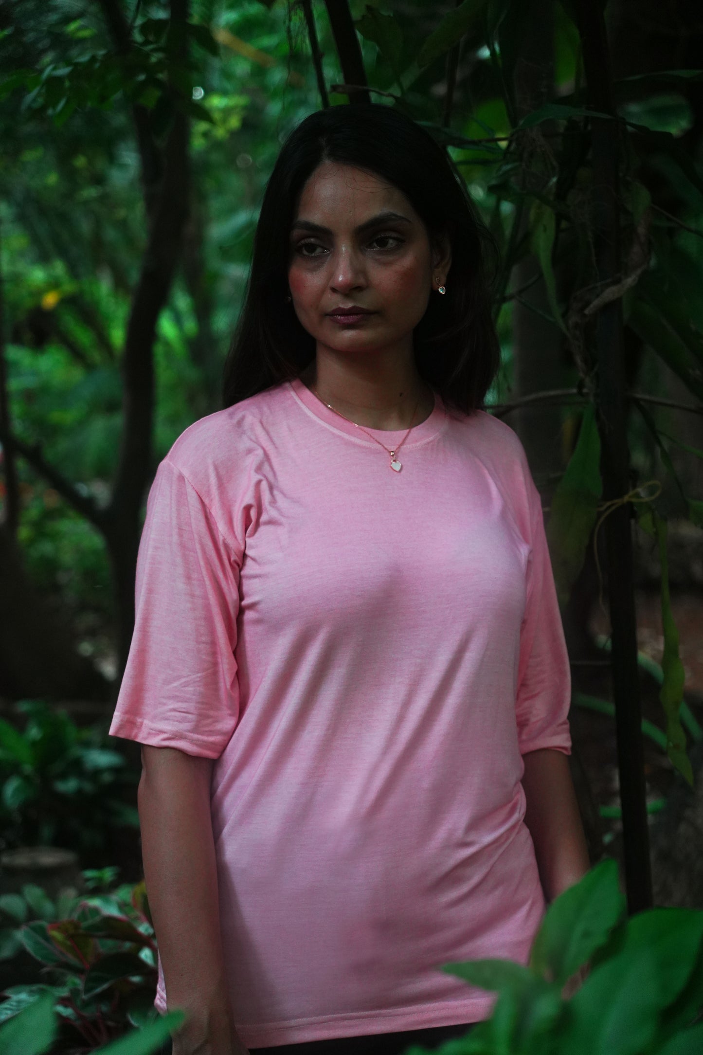 Oversize Bamboo Tee - Salmon Pink